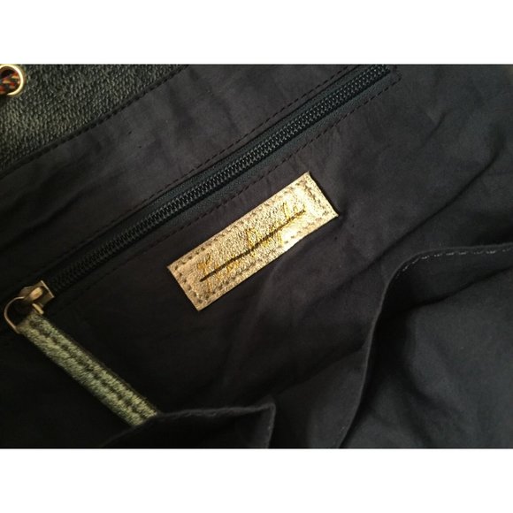 Free People Blue Denim Backpack with Metallic Aqua Front main image 7